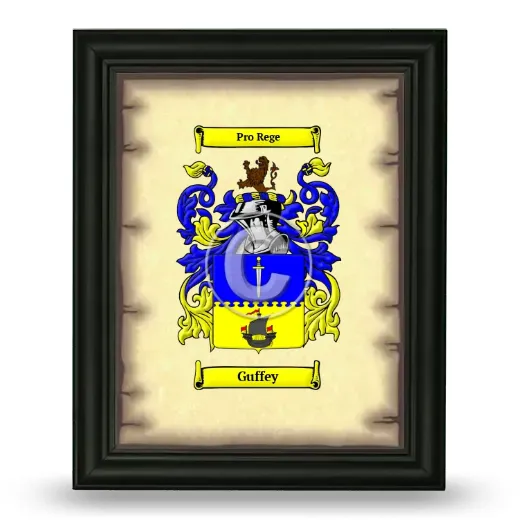 Guffey Coat of Arms Framed - Black