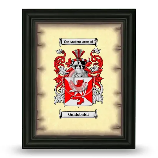 Guidobaldi Coat of Arms Framed - Black