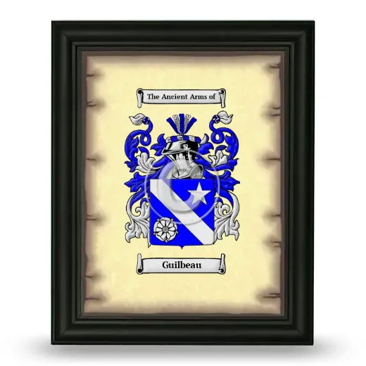Guilbeau Coat of Arms Framed - Black