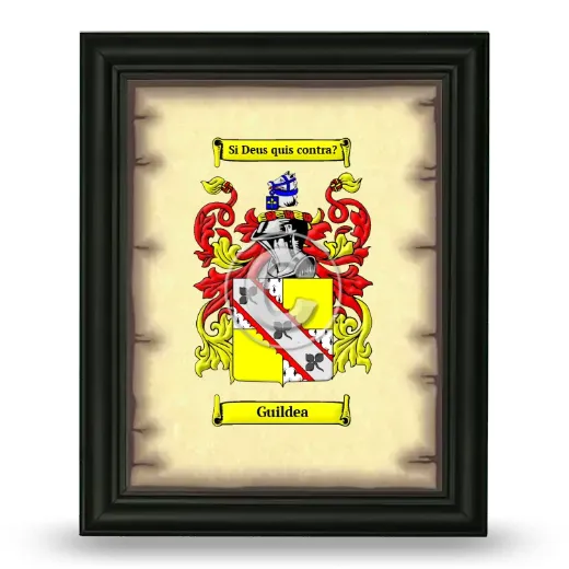 Guildea Coat of Arms Framed - Black