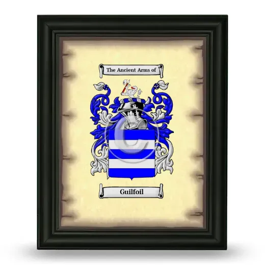 Guilfoil Coat of Arms Framed - Black