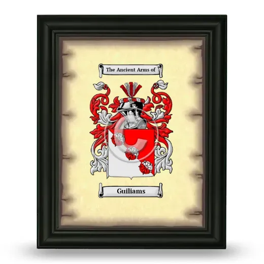 Guiliams Coat of Arms Framed - Black