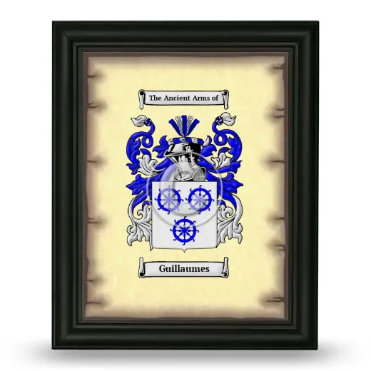 Guillaumes Coat of Arms Framed - Black