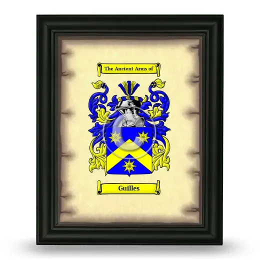 Guilles Coat of Arms Framed - Black