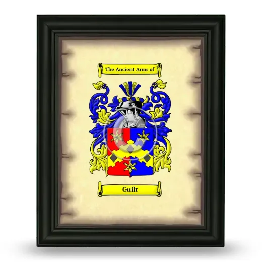 Guilt Coat of Arms Framed - Black
