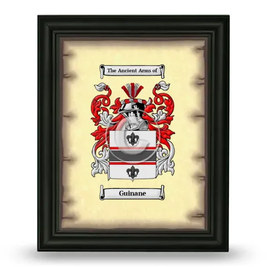 Guinane Coat of Arms Framed - Black