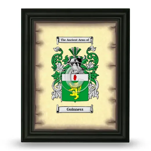 Guinness Coat of Arms Framed - Black