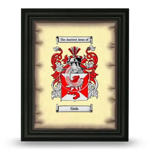 Guis Coat of Arms Framed - Black
