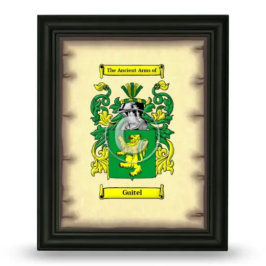 Guitel Coat of Arms Framed - Black