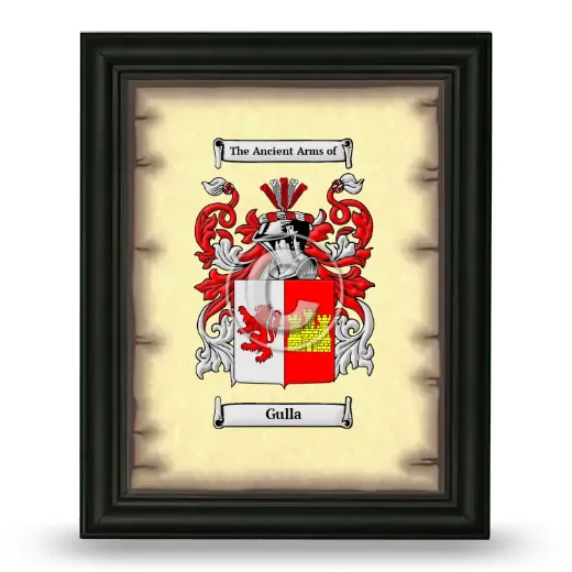 Gulla Coat of Arms Framed - Black
