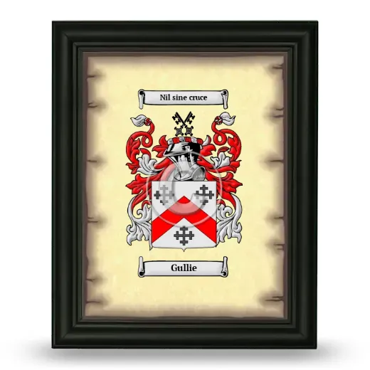Gullie Coat of Arms Framed - Black