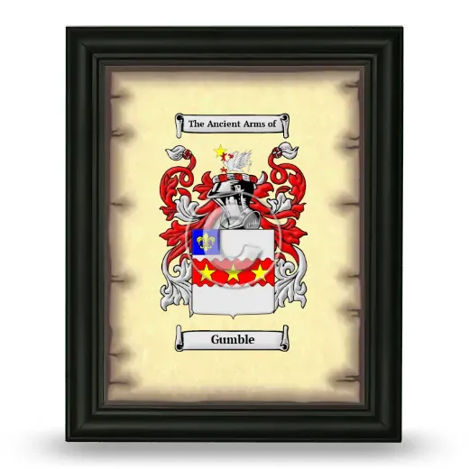 Gumble Coat of Arms Framed - Black
