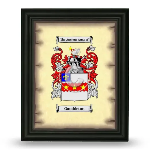 Gumbleton Coat of Arms Framed - Black