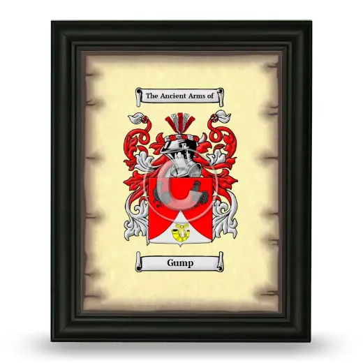 Gump Coat of Arms Framed - Black
