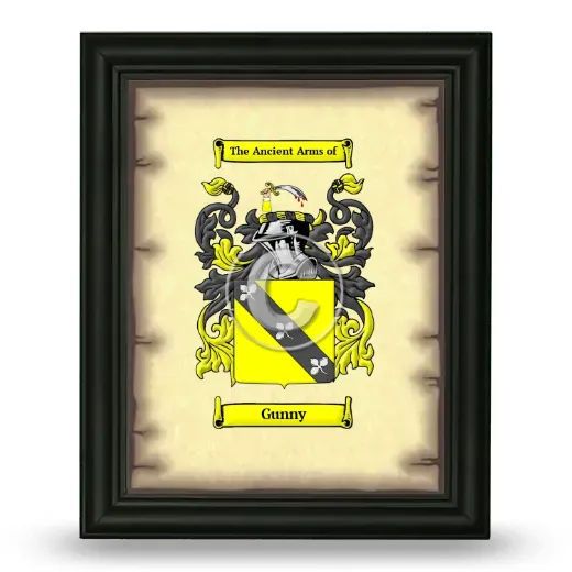 Gunny Coat of Arms Framed - Black