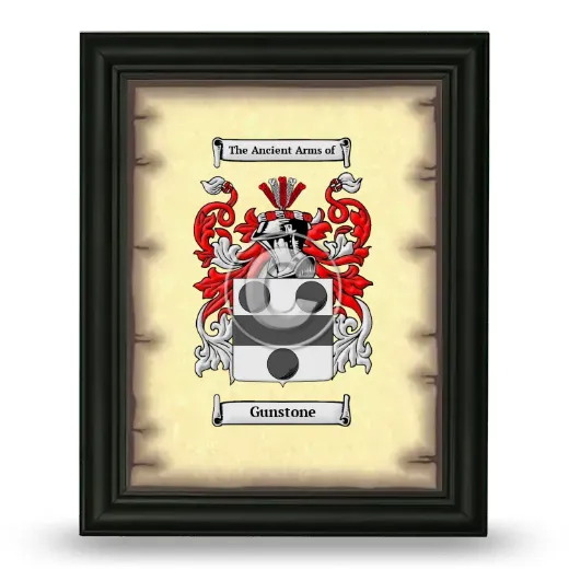 Gunstone Coat of Arms Framed - Black