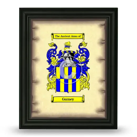 Gurney Coat of Arms Framed - Black