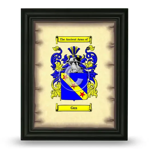Gus Coat of Arms Framed - Black