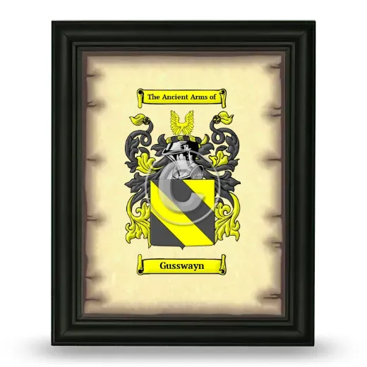 Gusswayn Coat of Arms Framed - Black