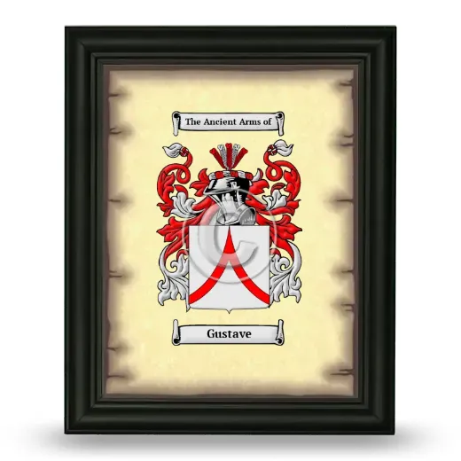 Gustave Coat of Arms Framed - Black