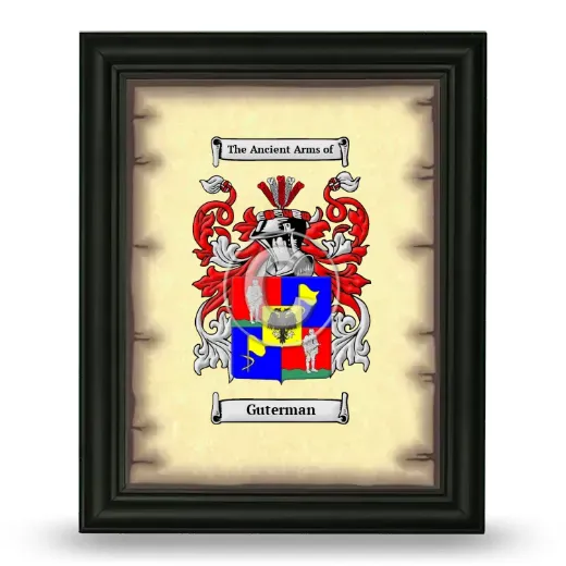 Guterman Coat of Arms Framed - Black