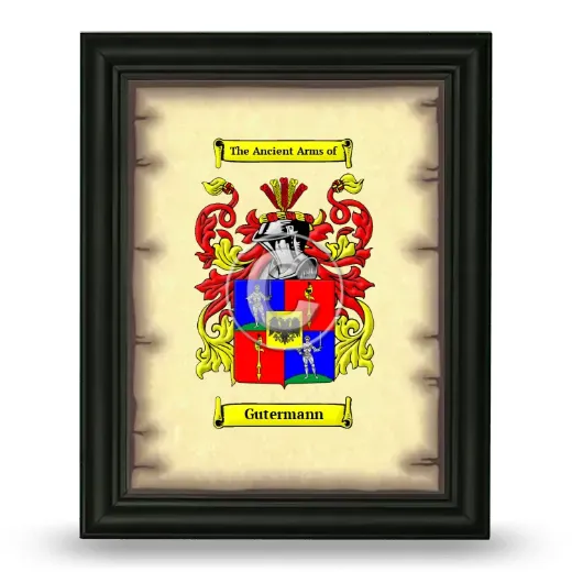 Gutermann Coat of Arms Framed - Black