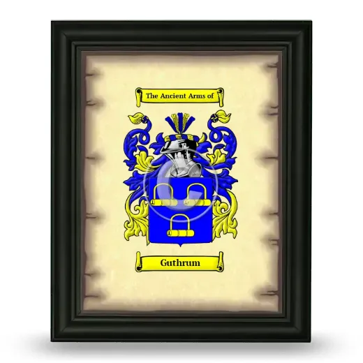Guthrum Coat of Arms Framed - Black