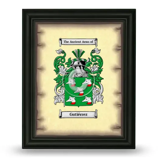 Gutiérrez Coat of Arms Framed - Black