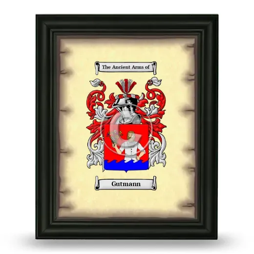 Gutmann Coat of Arms Framed - Black