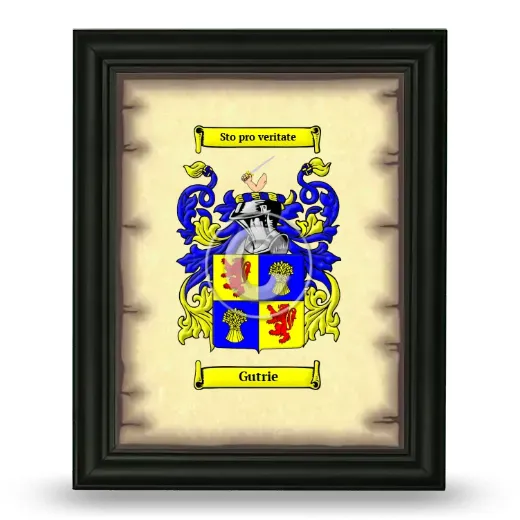 Gutrie Coat of Arms Framed - Black