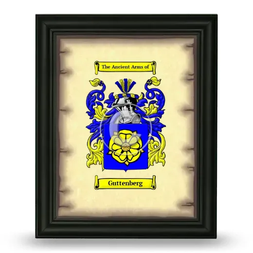 Guttenberg Coat of Arms Framed - Black