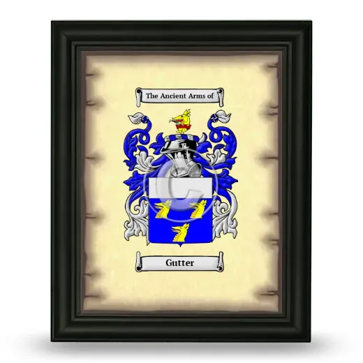 Gutter Coat of Arms Framed - Black