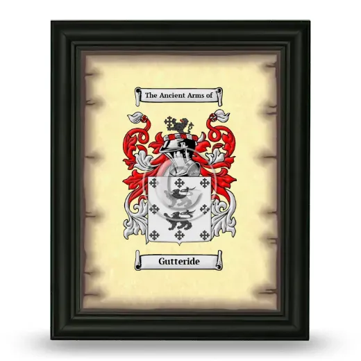 Gutteride Coat of Arms Framed - Black