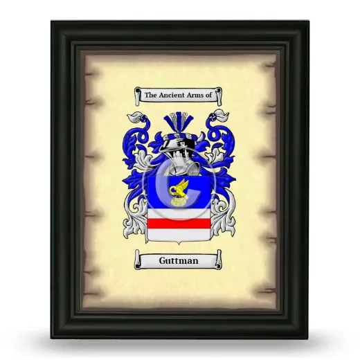 Guttman Coat of Arms Framed - Black