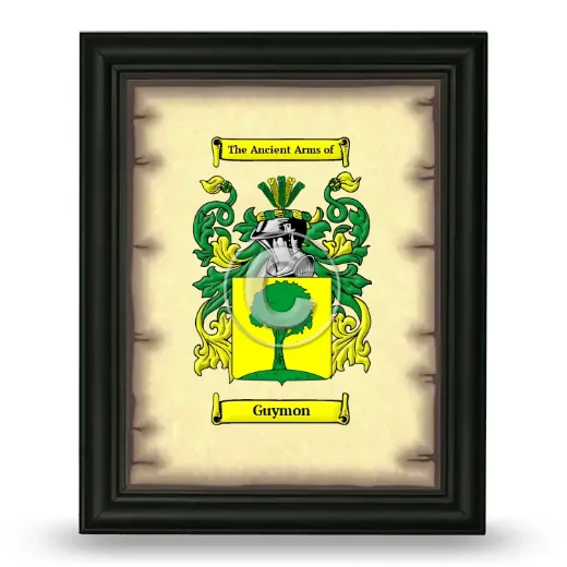 Guymon Coat of Arms Framed - Black