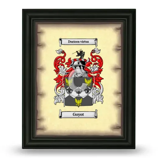 Guyot Coat of Arms Framed - Black