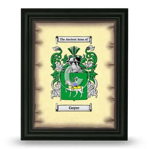 Guyre Coat of Arms Framed - Black