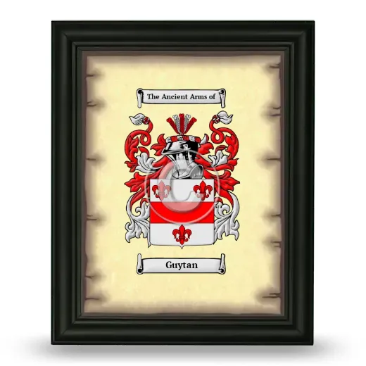 Guytan Coat of Arms Framed - Black