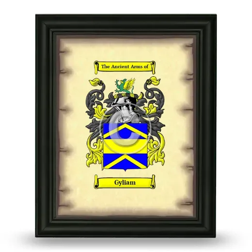 Gyliam Coat of Arms Framed - Black