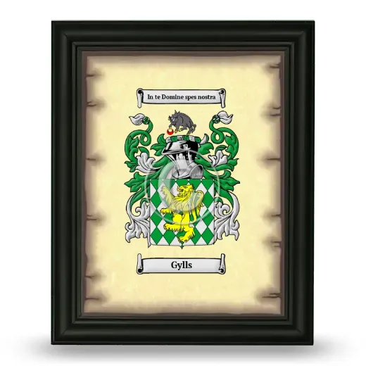 Gylls Coat of Arms Framed - Black