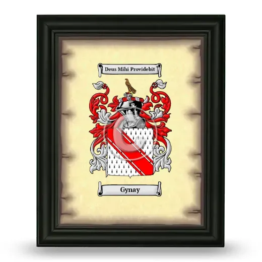 Gynay Coat of Arms Framed - Black