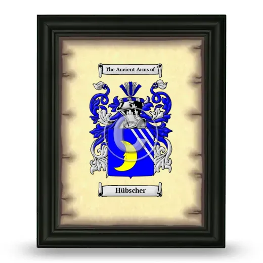 Hübscher Coat of Arms Framed - Black