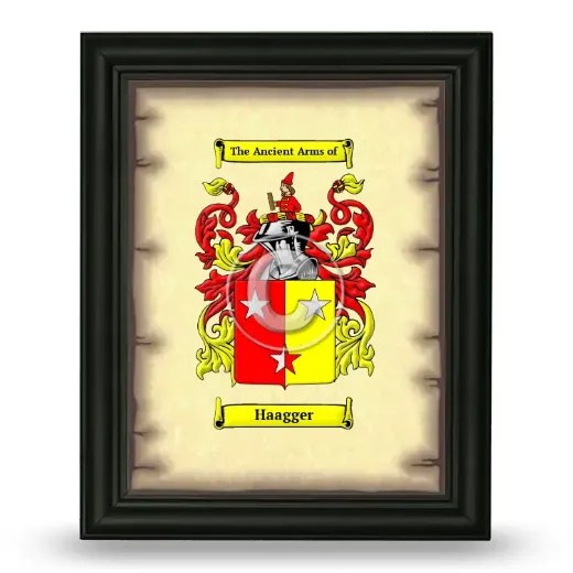 Haagger Coat of Arms Framed - Black