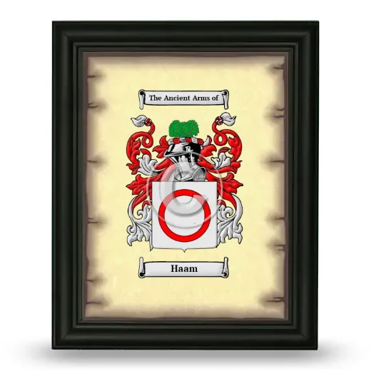 Haam Coat of Arms Framed - Black