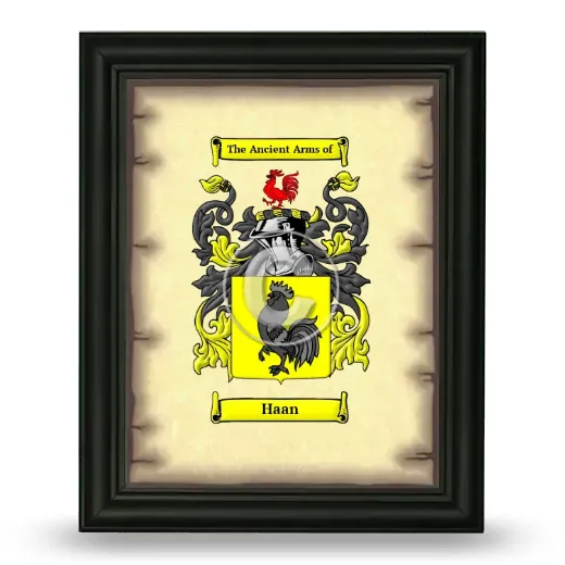 Haan Coat of Arms Framed - Black