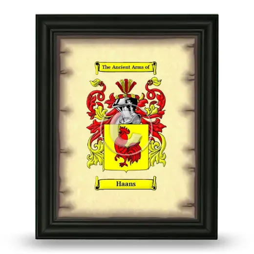 Haans Coat of Arms Framed - Black