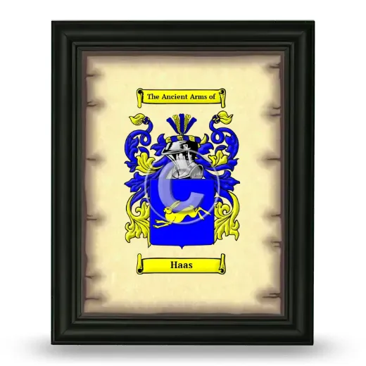 Haas Coat of Arms Framed - Black