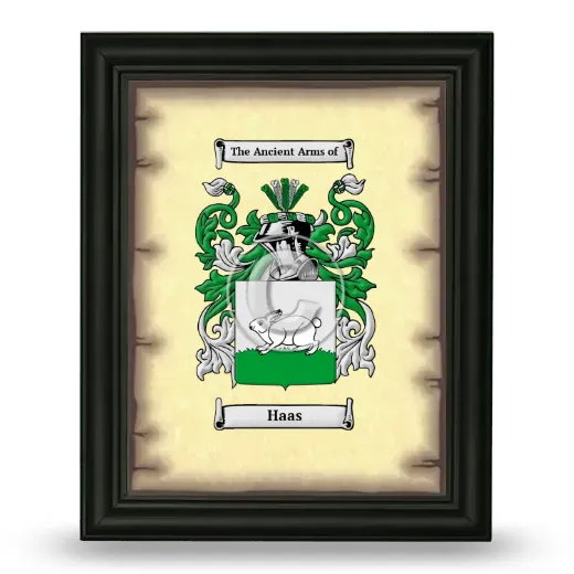 Haas Coat of Arms Framed - Black