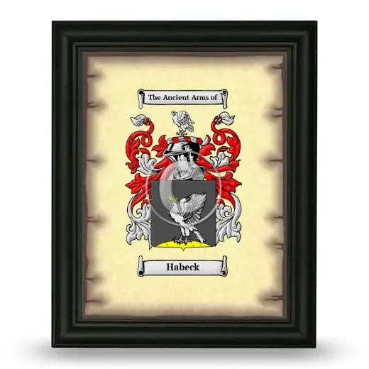 Habeck Coat of Arms Framed - Black