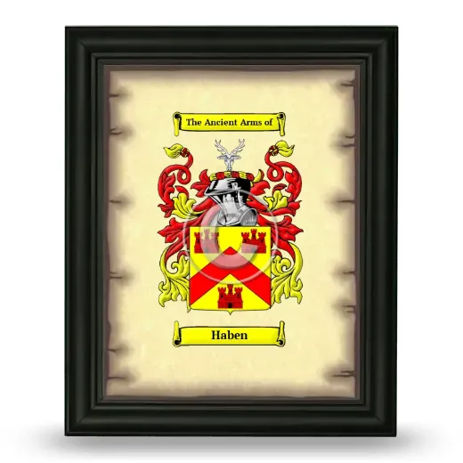 Haben Coat of Arms Framed - Black